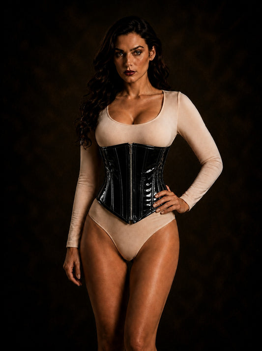 Waist Trainer/Steel Boned corset~ Lace up ~handmade ~ Underbust corset