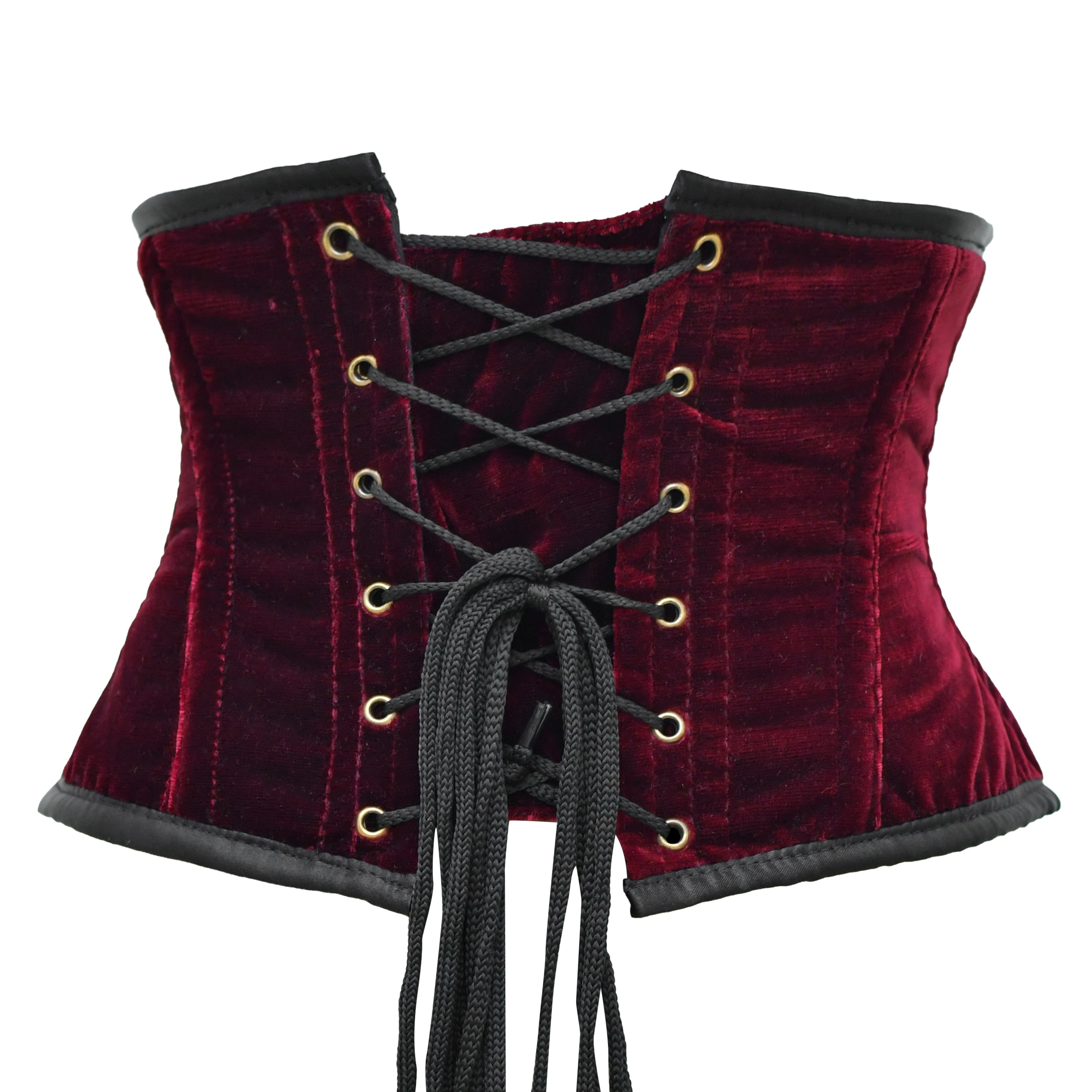 Authentic Crushed Velvet Underbust cincher corset w/ clasps Closure