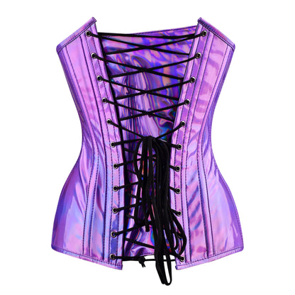 Nebula Amethyst Overbust Corset (Iridescent Violet)