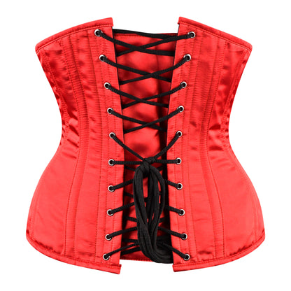 Scarlet Temptress Underbust Corset (Satin Red)