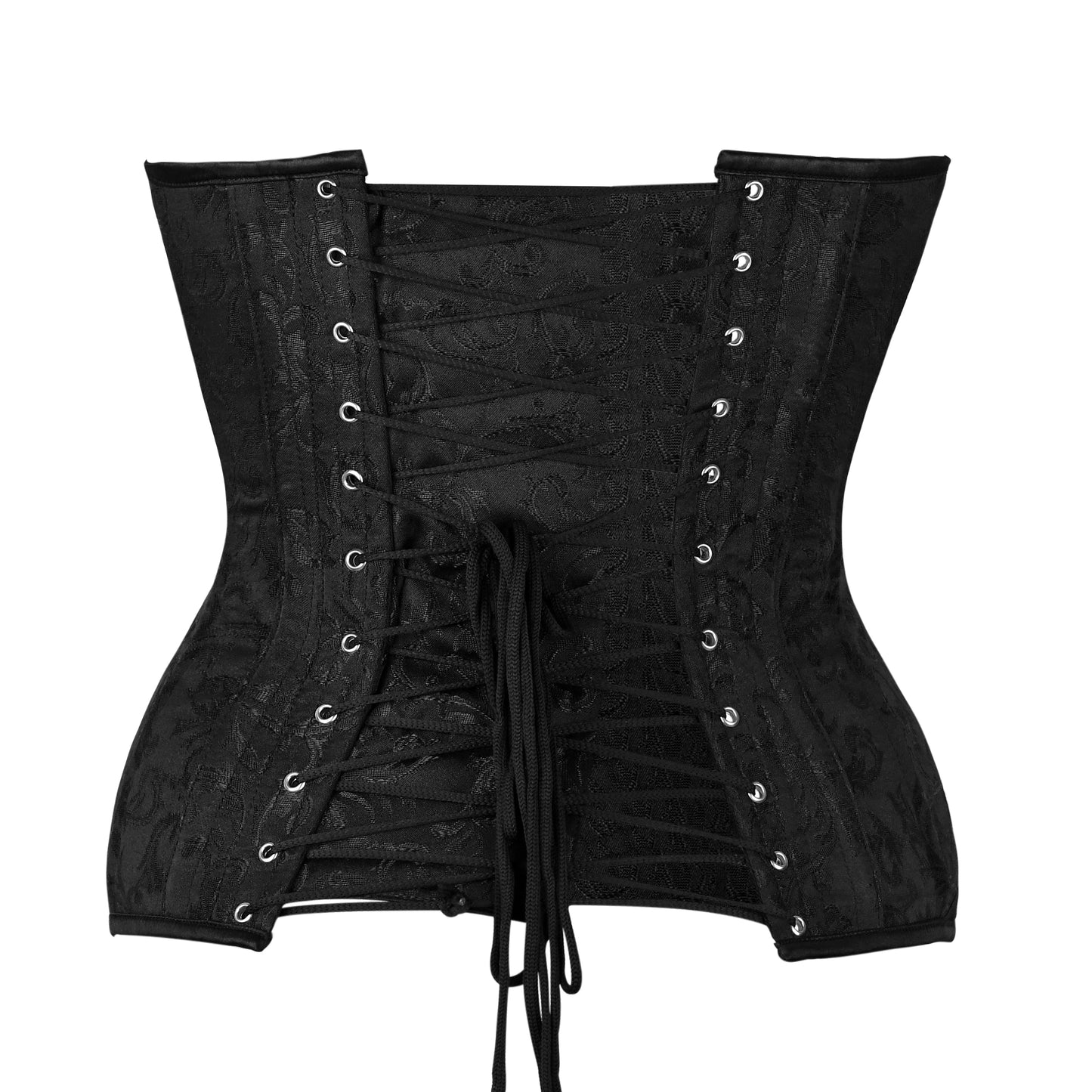 Nocturne Brocade Overbust Corset (Black Jacquard)
