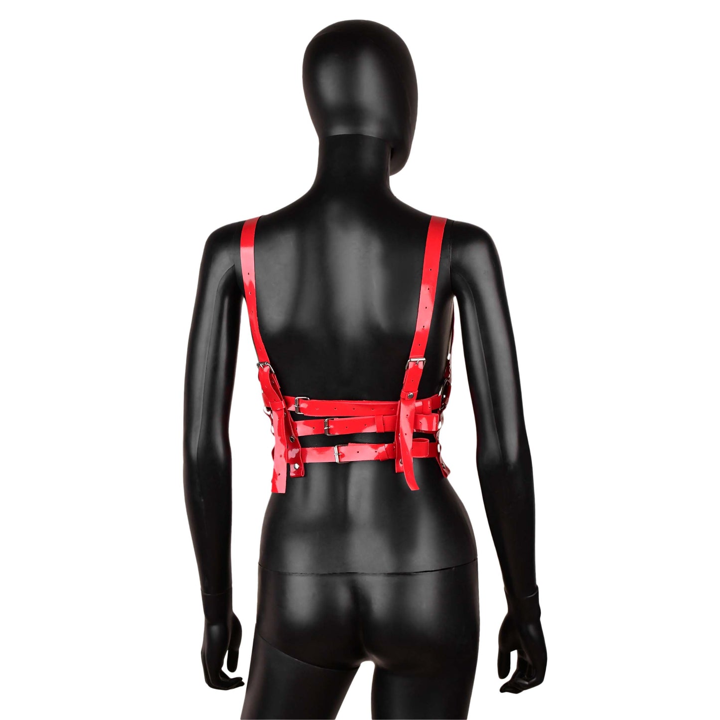 Red Leather Strappy Harness
