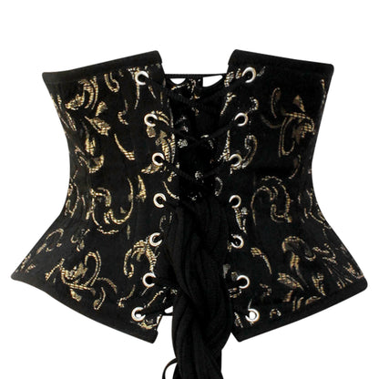 Gold Brocade Mini Cincher corset - Waist Trainer Short torso