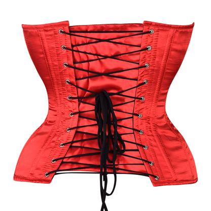 Red Satin Over Bust Corset