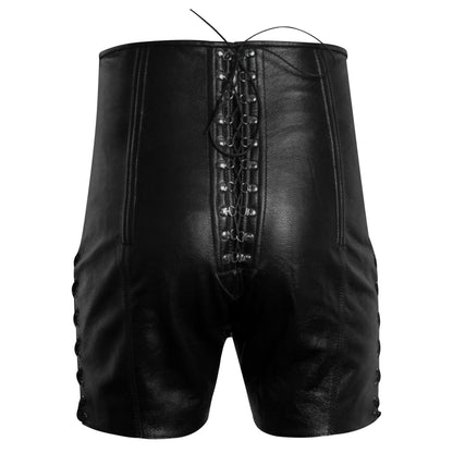 Men Corset Shorts, Real Leather Waist training Men Corset
