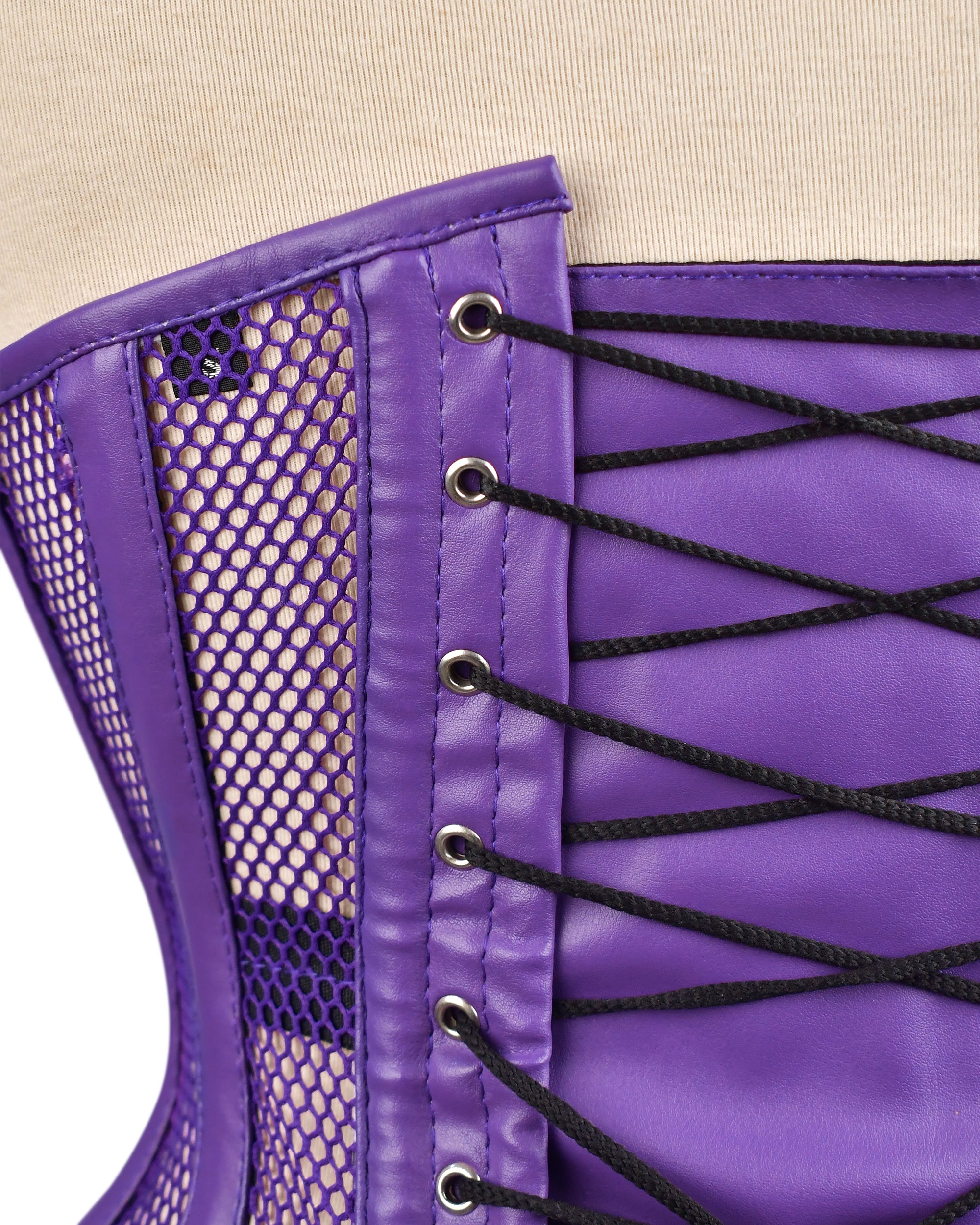 Medieval Sheer Steel-Boned Lace-Up Corset