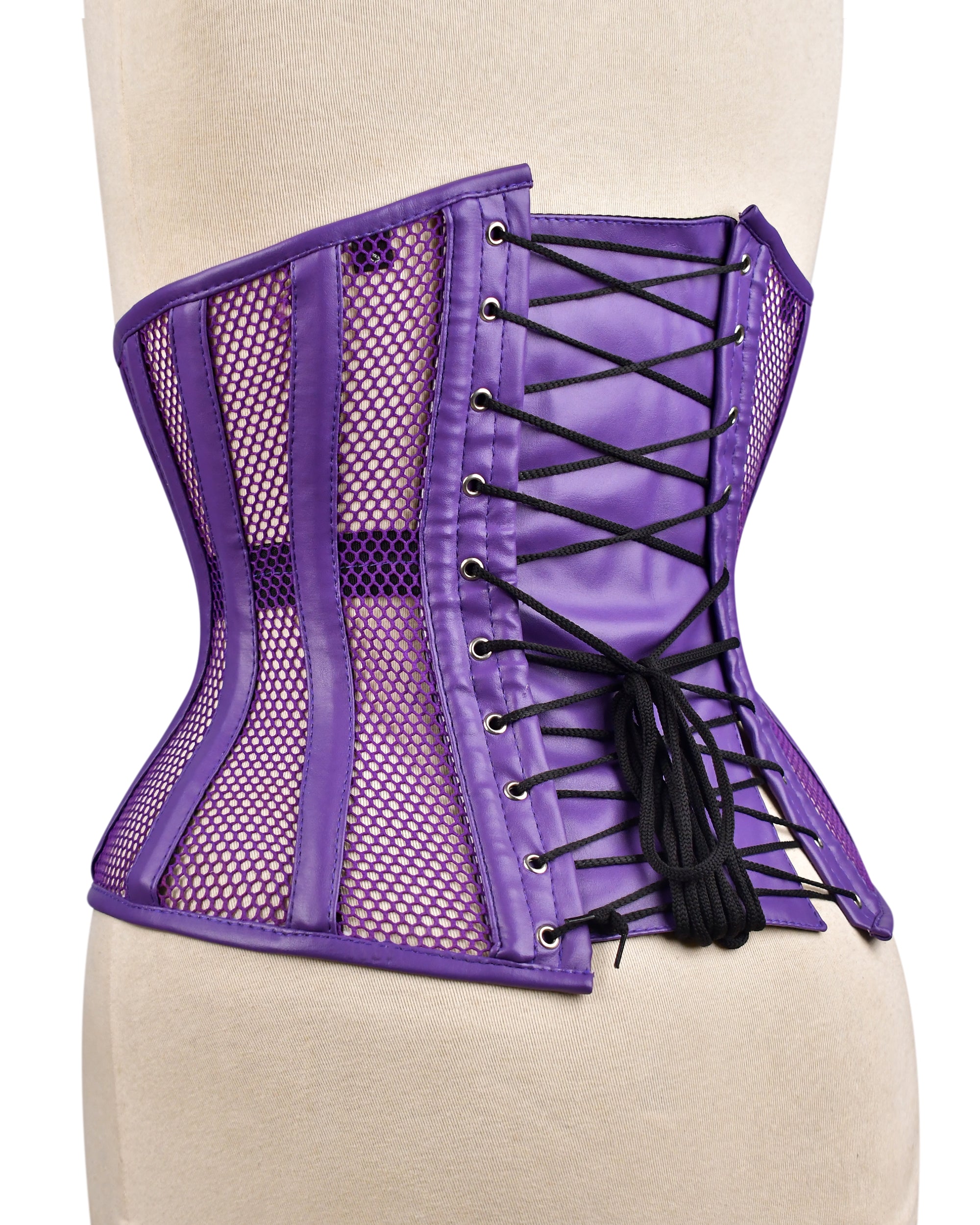Medieval Sheer Steel-Boned Lace-Up Corset