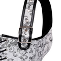 White & Silver Brocade Corset with Shoulder Straps