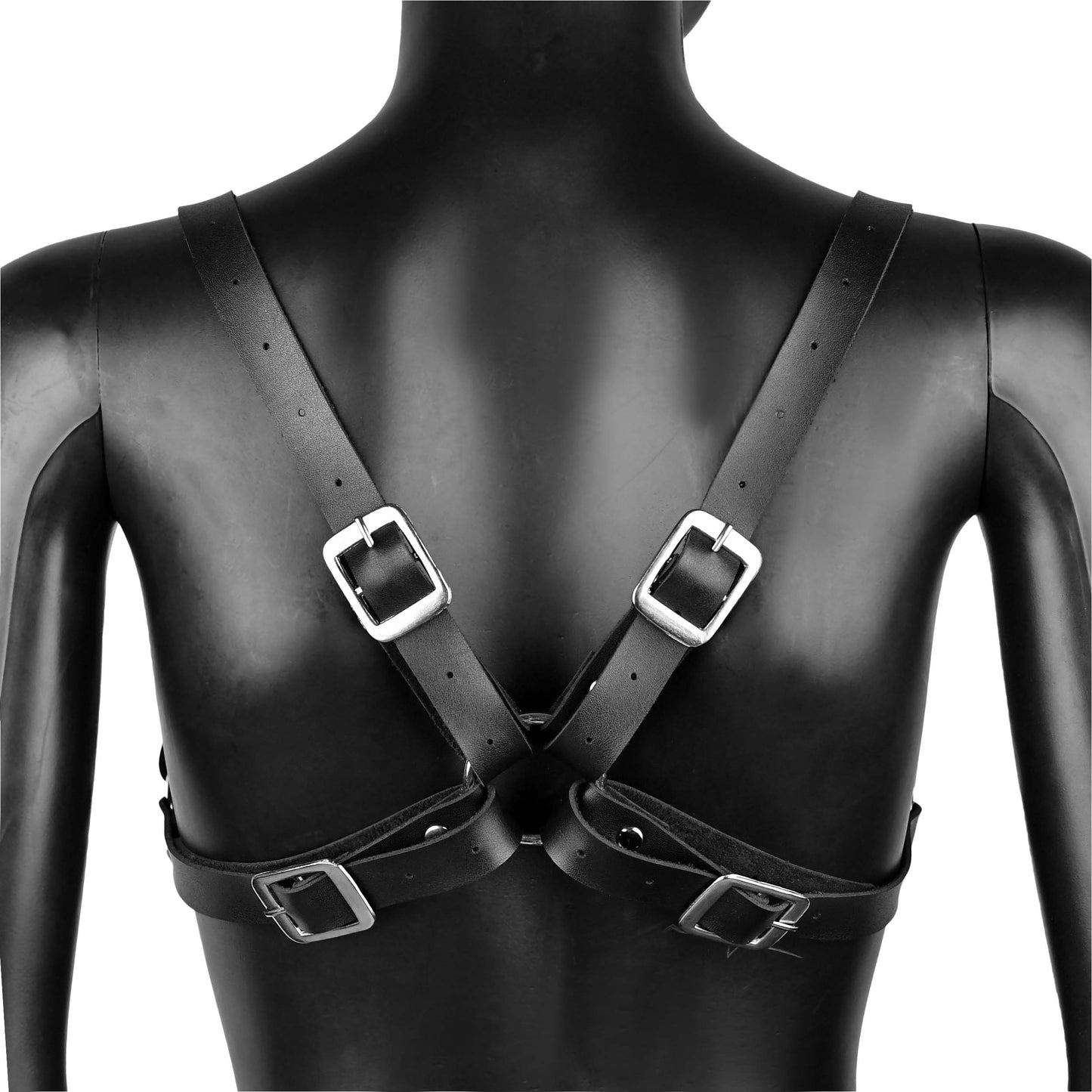 Black Leather Bodysuit Harness