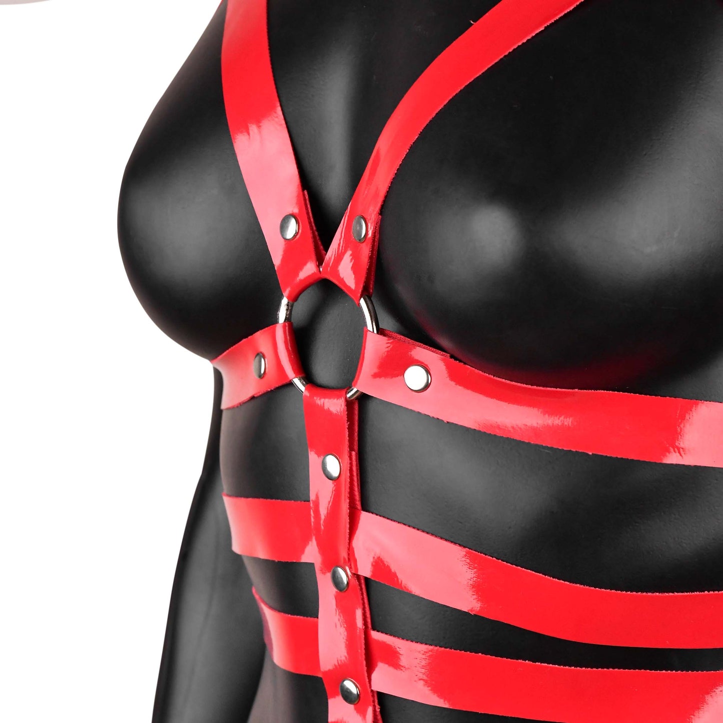 Red Leather Strappy Harness