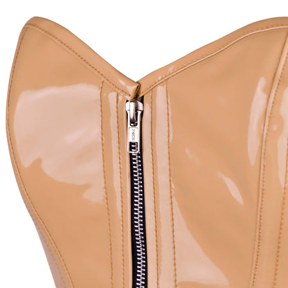 The Nude Leather Over Bust Corset Top