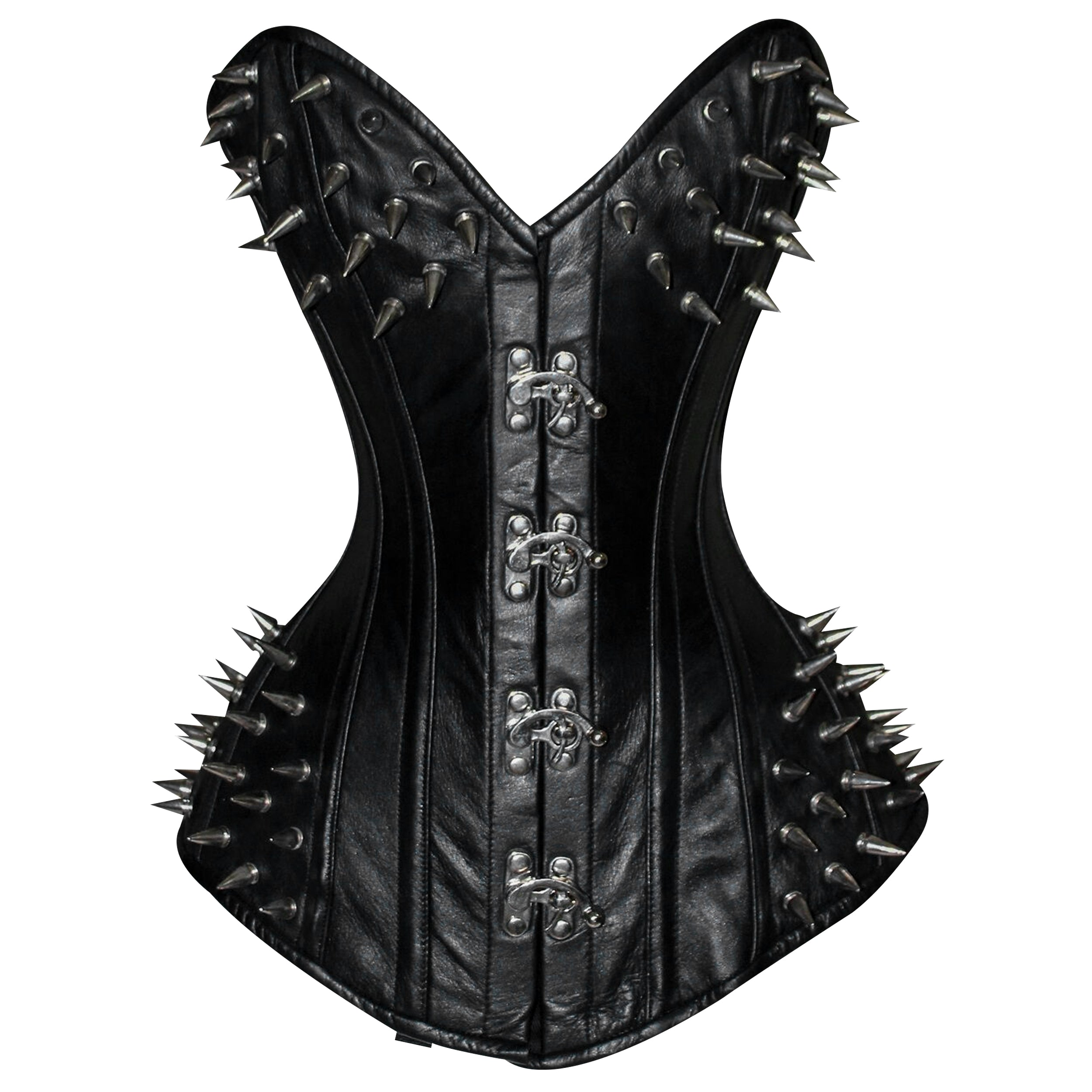 Steampunk Steel Boned Leather Overbust Corset