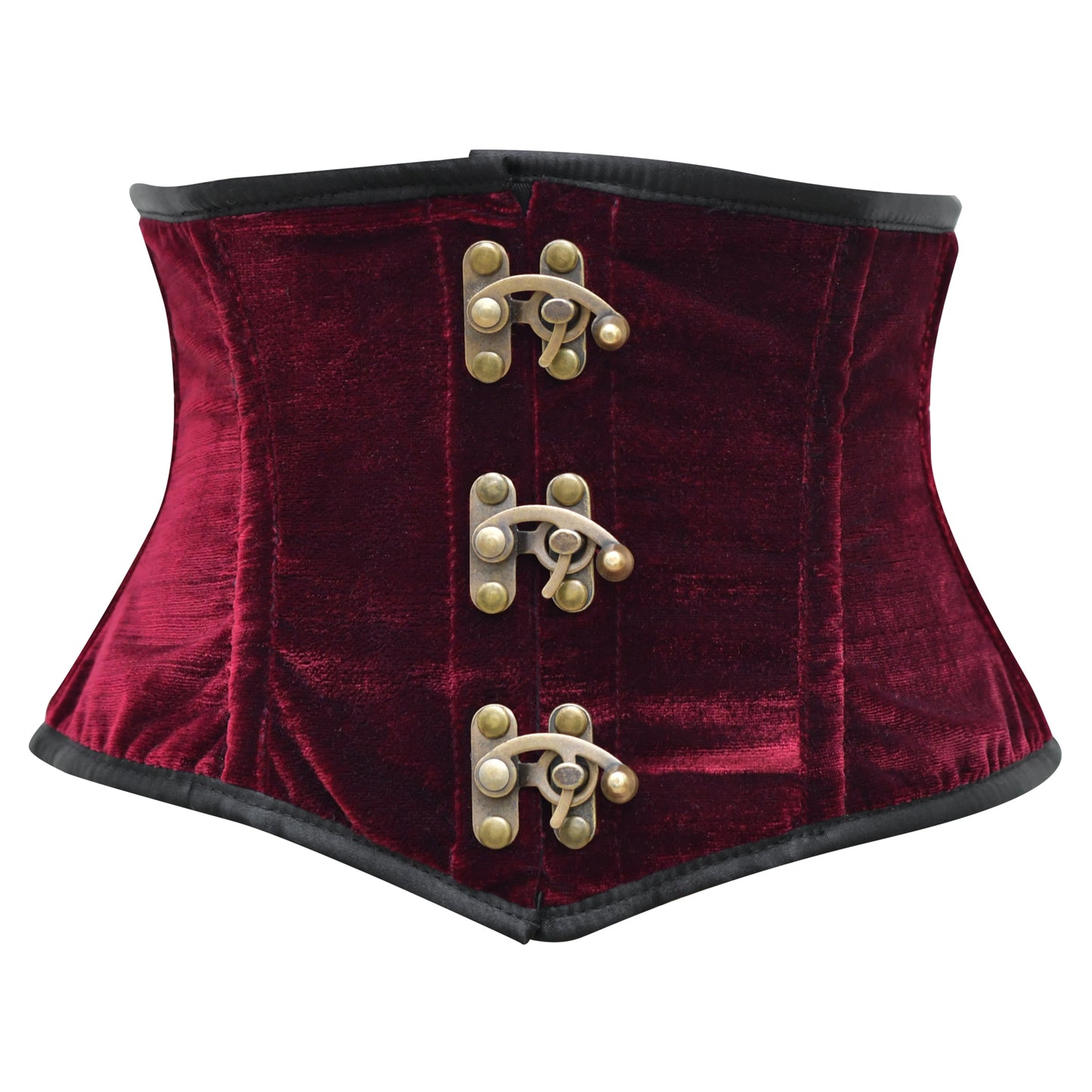 Authentic Crushed Velvet Underbust cincher corset w/ clasps Closure