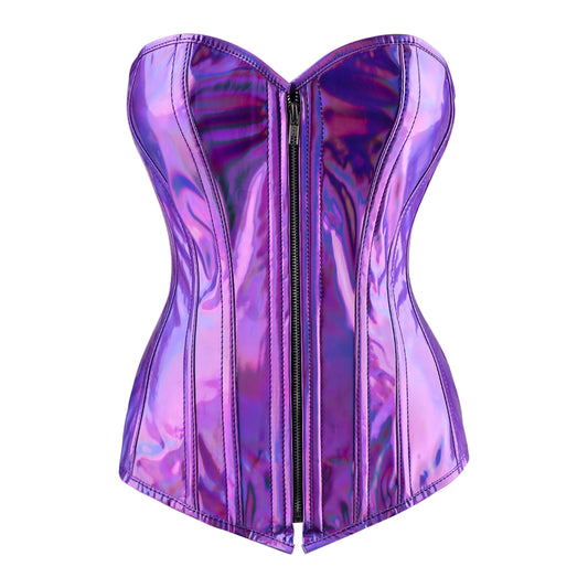Nebula Amethyst Overbust Corset (Iridescent Violet)
