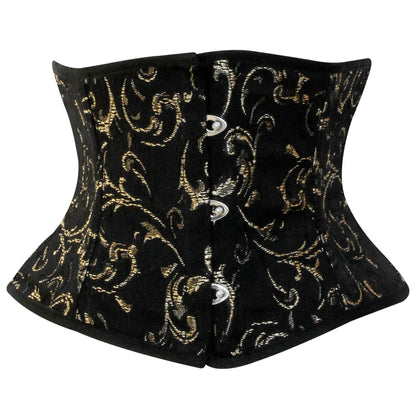 Blue Brocade Mini Cincher corset - Waist Trainer Short torso