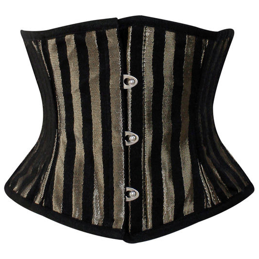Gold Lined Brocade Mini Cincher corset - Waist Trainer Short torso