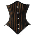 Black Brocade Lined Under bust Steel Boned Corset