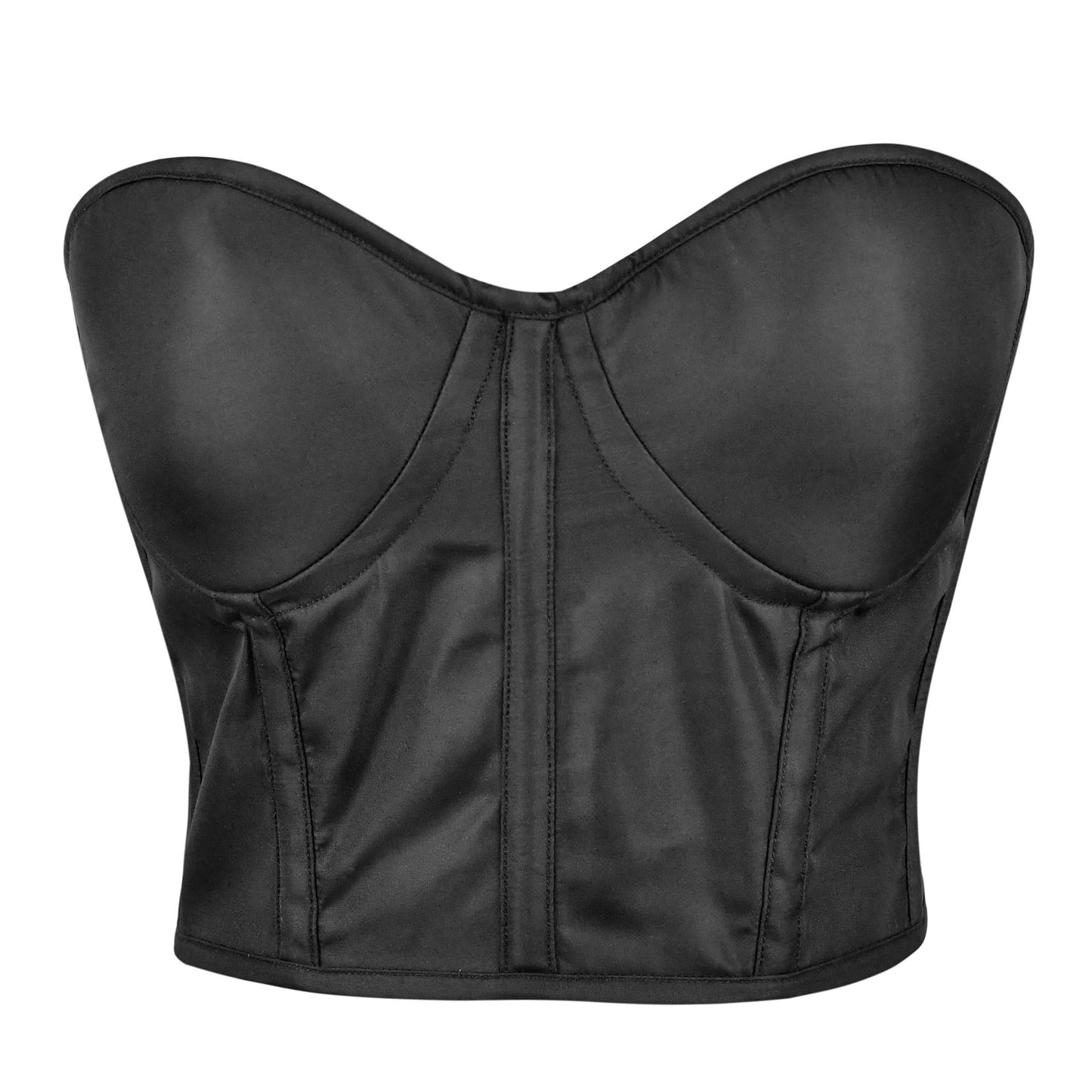 Black Matte Leather Over Bust Corset