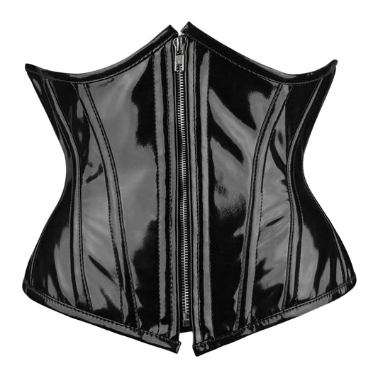 Black Gloss Vinyl Corset