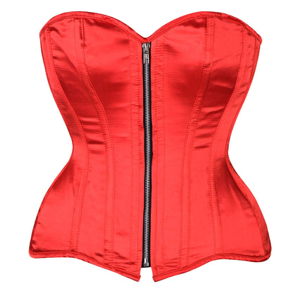 Red Satin Over Bust Corset