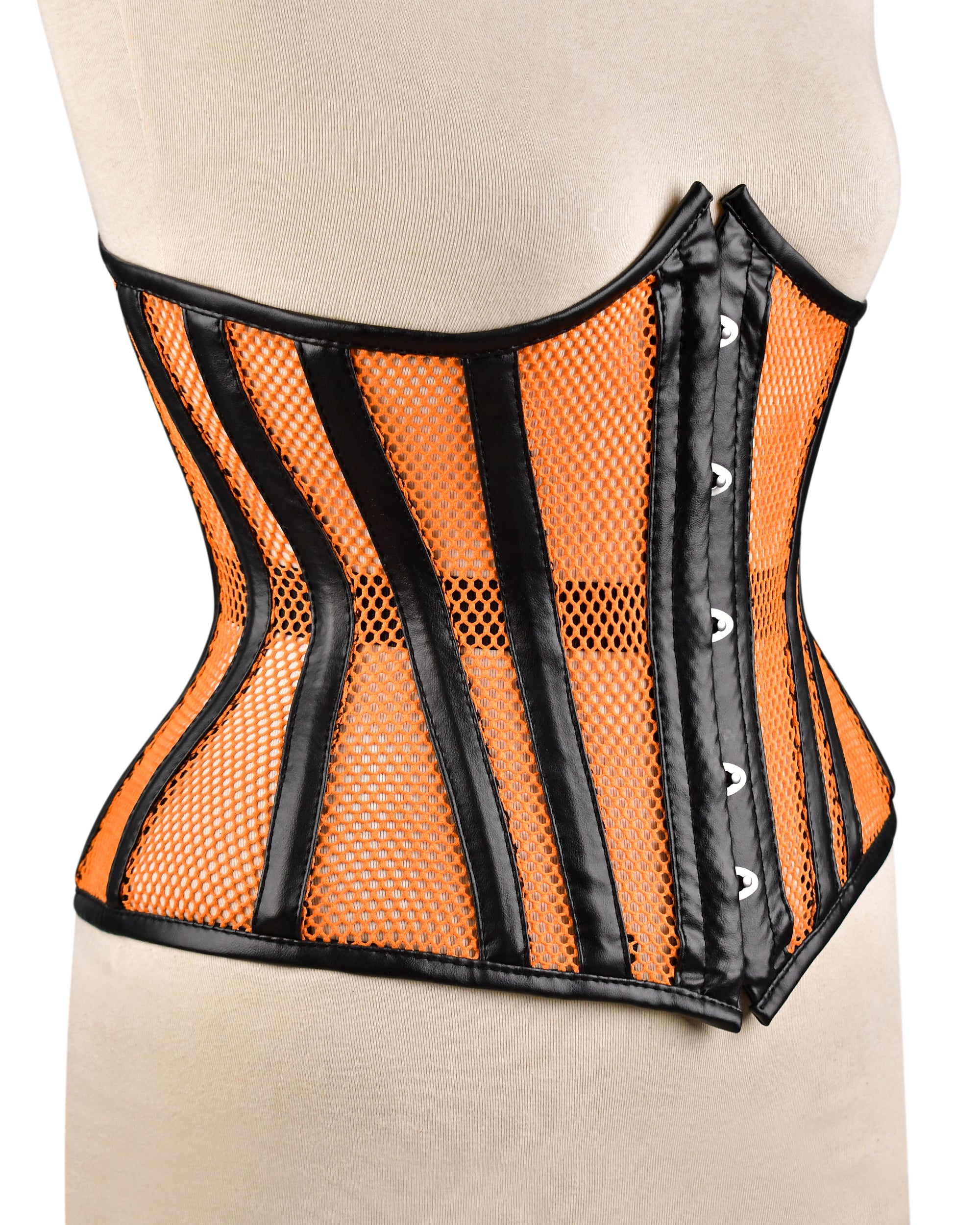 Medieval Sheer Steel-Boned Lace-Up Corset