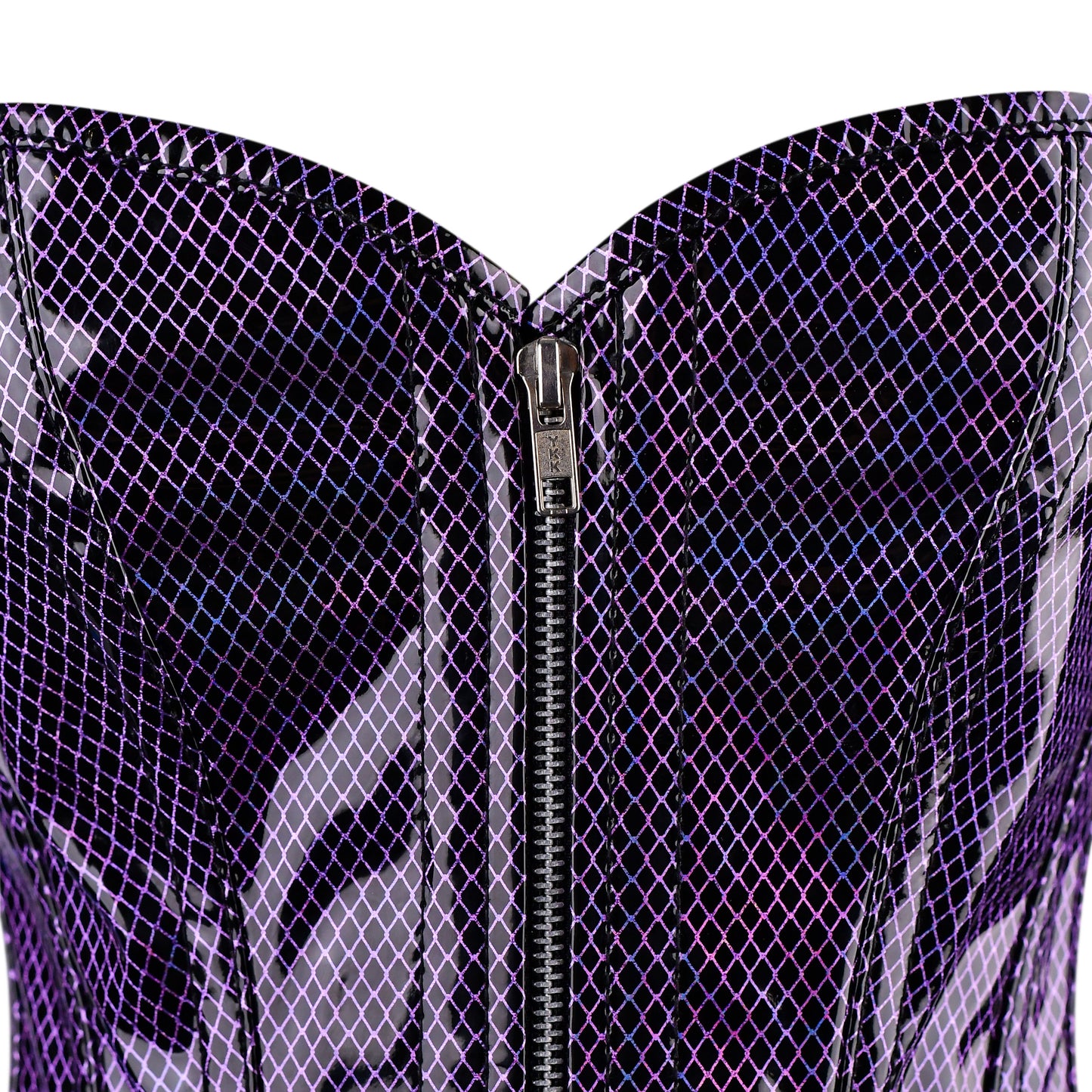 Midnight Serpent Overbust Corset (Purple Snakeskin Gloss)