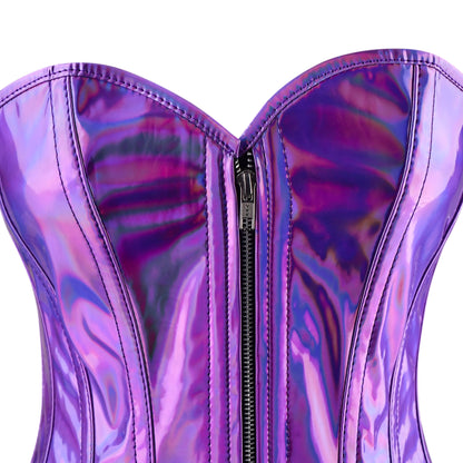 Nebula Amethyst Overbust Corset (Iridescent Violet)
