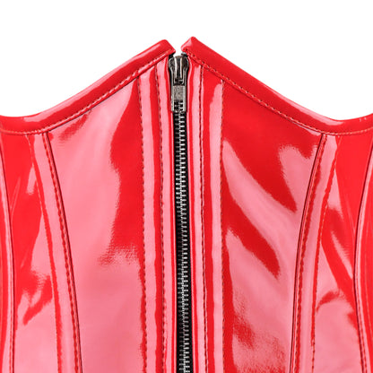 Red Gloss Vinyl Corset