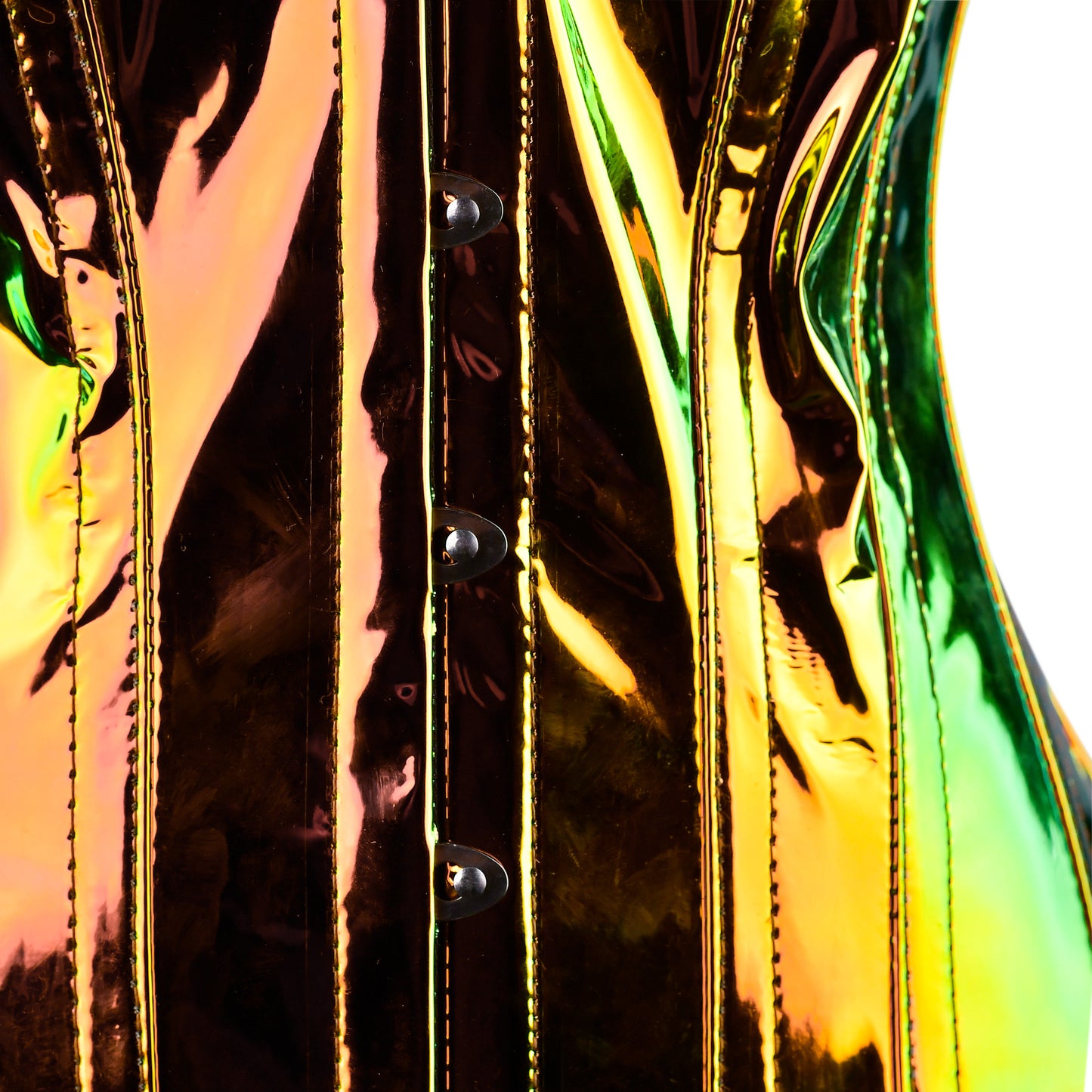 Iridescent Holographic Overbust Corset (Gold Prism)