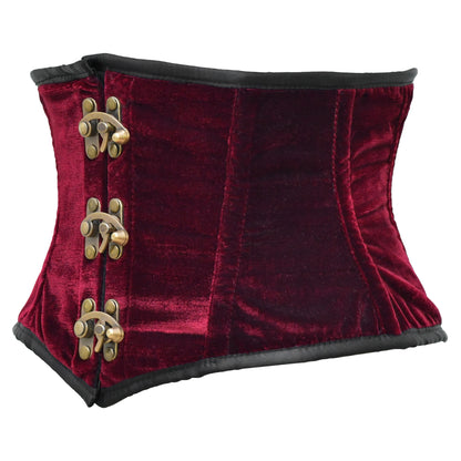 Authentic Crushed Velvet Underbust cincher corset w/ clasps Closure