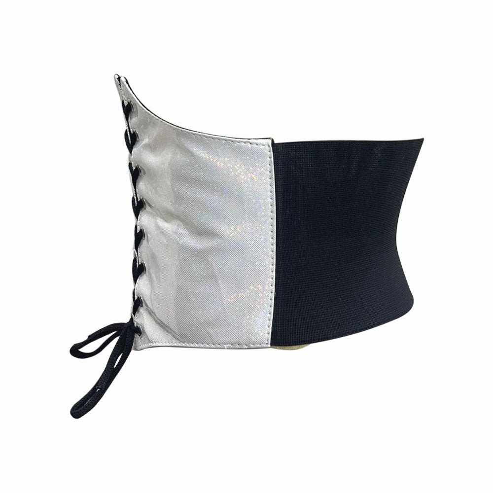 Silver Corset Belt - Short Torso Waist Trainer