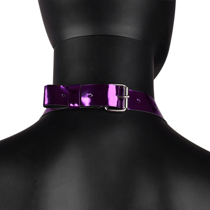 Purple Metallic Harness Crop Top