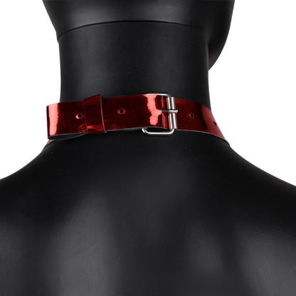 Red Patent Harness Crop Top