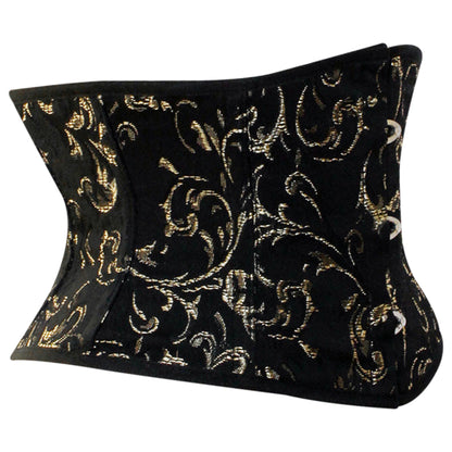 Gold Brocade Mini Cincher corset - Waist Trainer Short torso