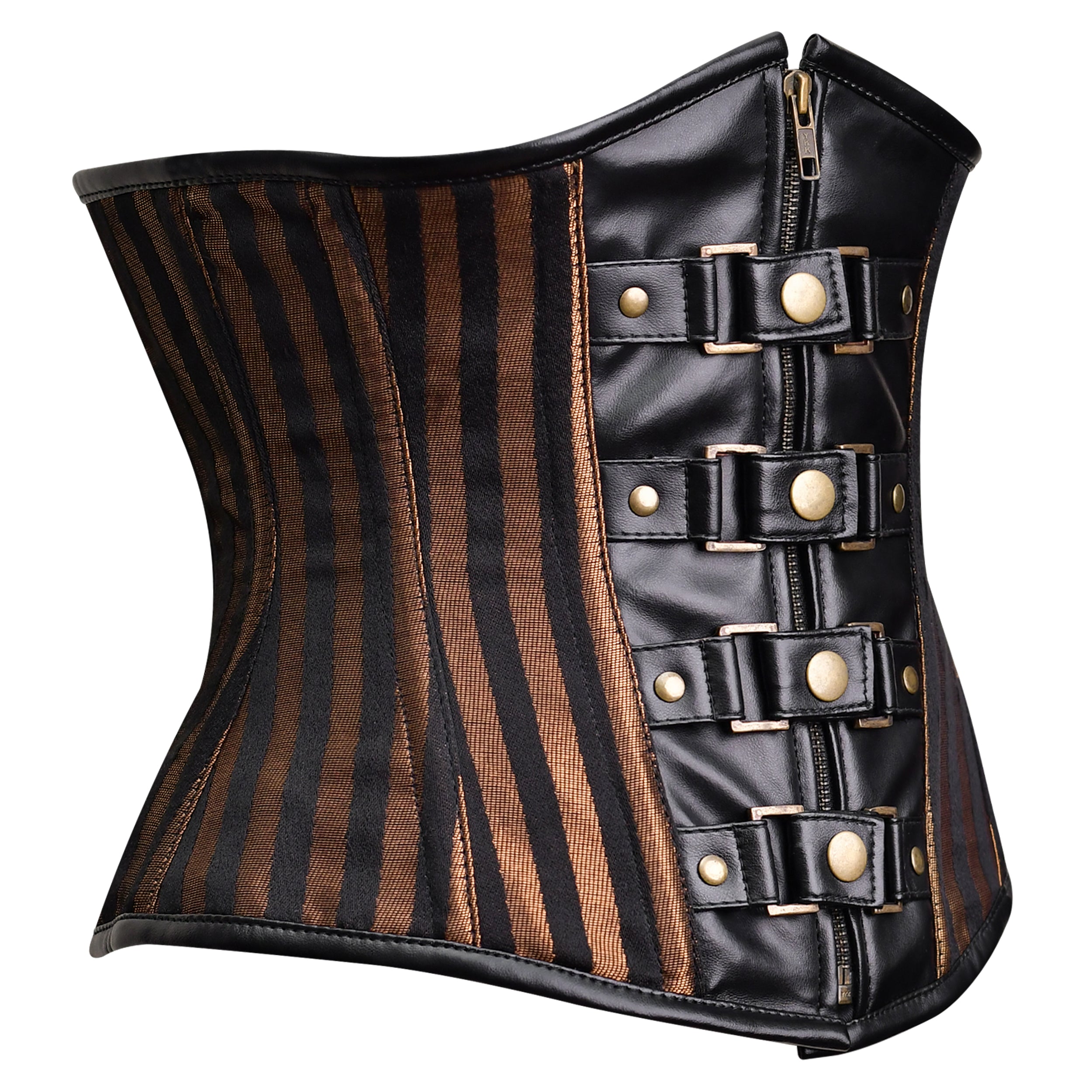 Brown Brocade Lacemade Under bust
