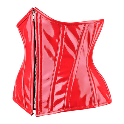 Red Gloss Vinyl Corset