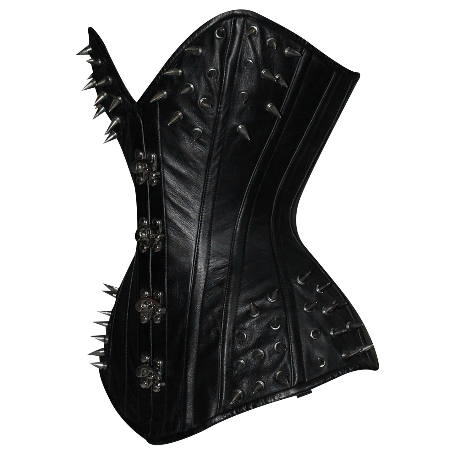 Steampunk Steel Boned Leather Overbust Corset