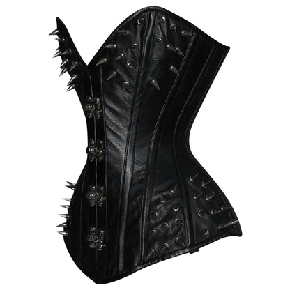 Steampunk Steel Boned Leather Overbust Corset