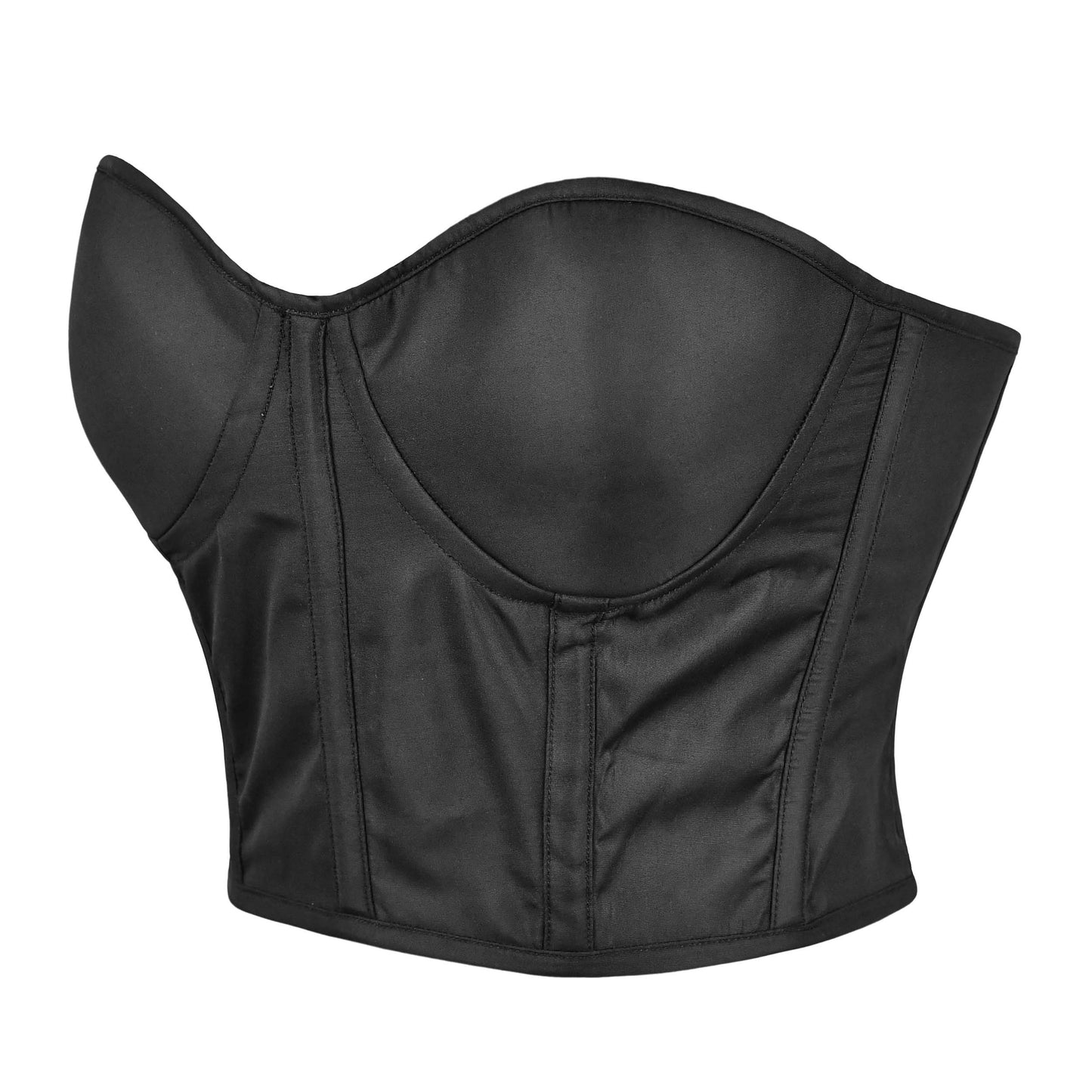Black Matte Leather Over Bust Corset