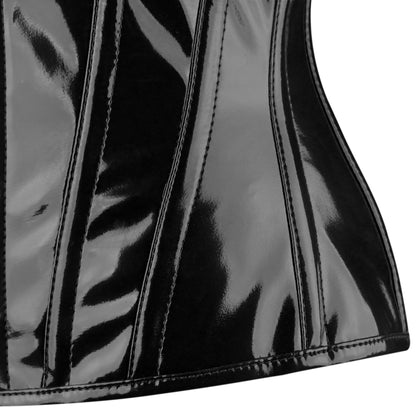 Black Gloss Vinyl Corset