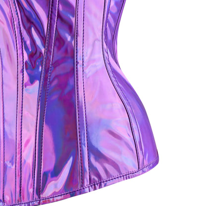 Nebula Amethyst Overbust Corset (Iridescent Violet)