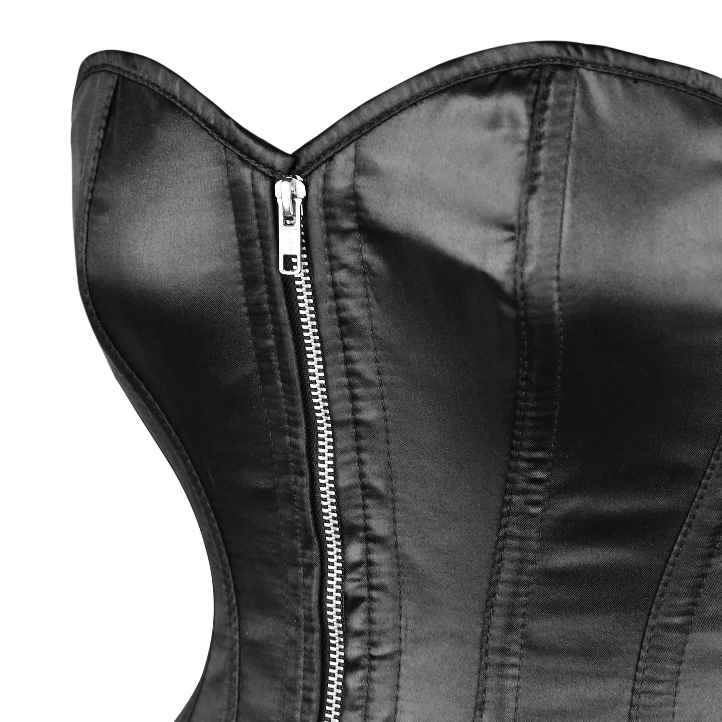 Black Satin Over Bust Corset