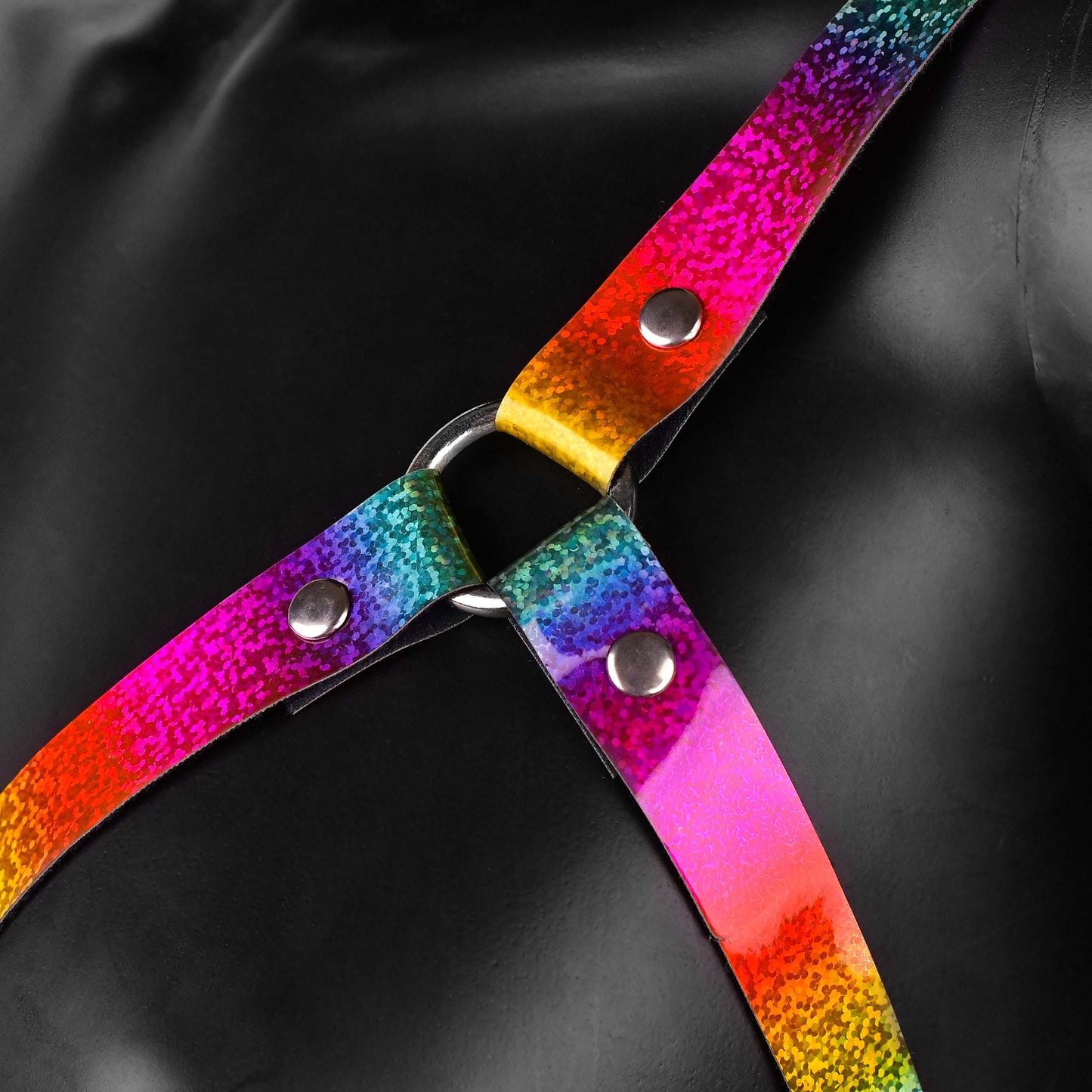 The Rainbow Leather Strappy Harness