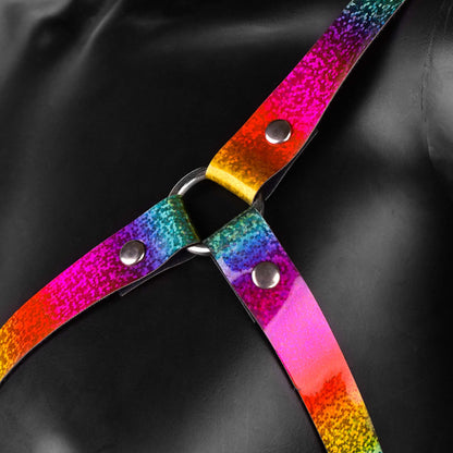 The Rainbow Leather Strappy Harness