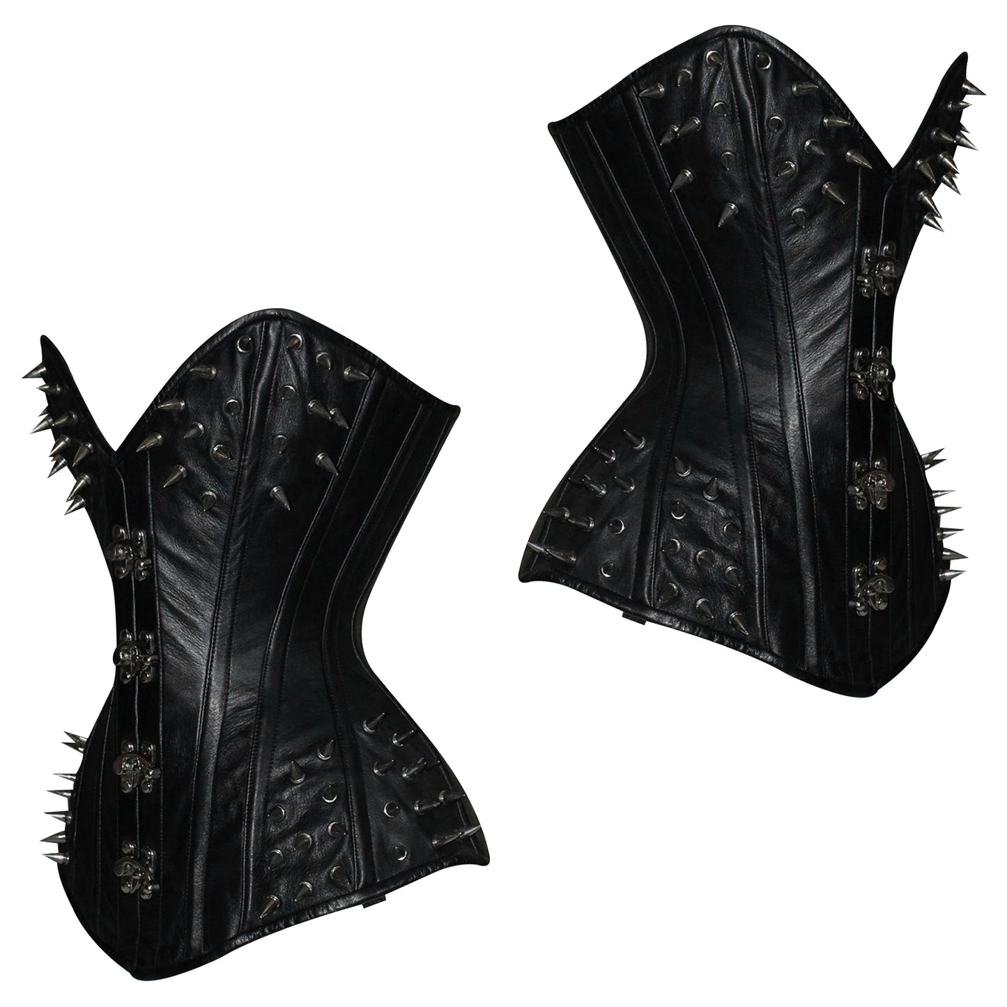 Steampunk Steel Boned Leather Overbust Corset
