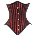 Black Brocade Lined Under bust Steel Boned Corset