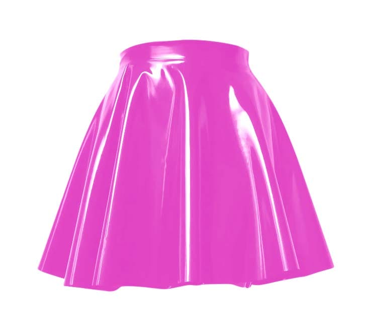 White PVC Skater Skirt